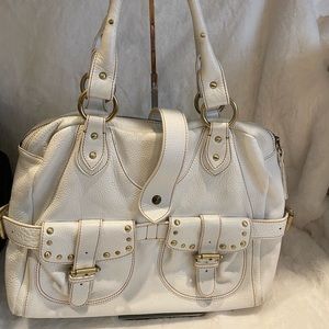 Dolce Gabbana big white hand bag with studs